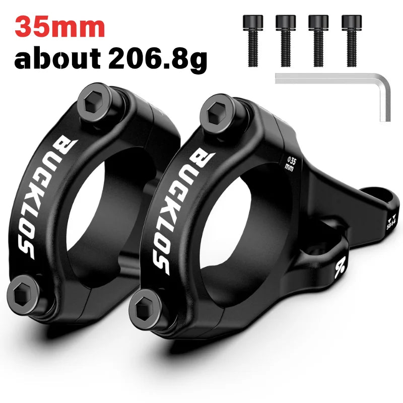 BUCKLOS MTB Direct Mount Stem CNC 6061 Alloy 31.8/35mm DH/AM MTB Bike Stem Nixie 35mm-Black