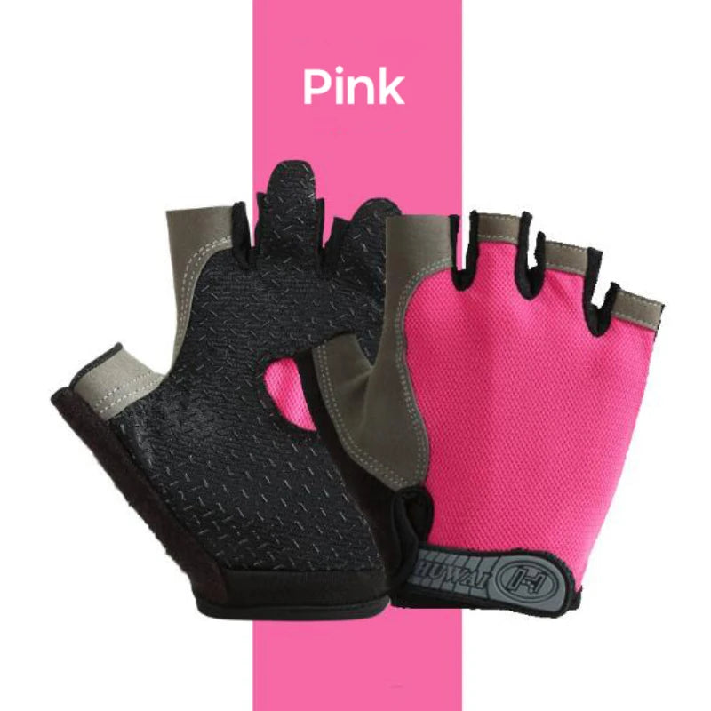 Half Finger Cycling Gloves – Breathable Anti-Slip MTB Bike Gloves Cycling Gloves Nixie Pink L