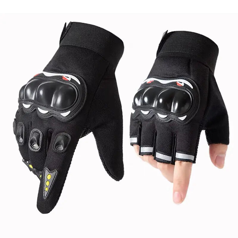 Motorcycle Riding Gloves Hard Shell Touchscreen Half Finger Motorcycle Riding Gloves Nixie