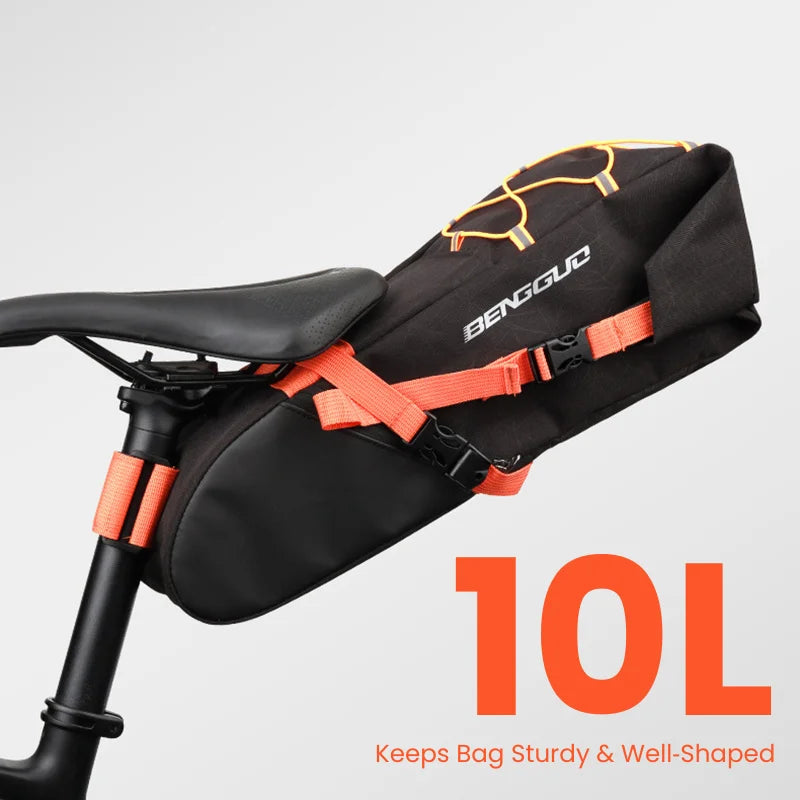 10L Waterproof Bike Saddle Bag – Foldable Rear Trunk Pannier Bike Saddle Bag Nixie