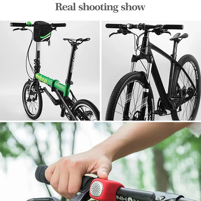 BUCKLOS Electric Bike Bell USB Rechargeable 90dB Horn MTB Electric Bike Bell Nixie