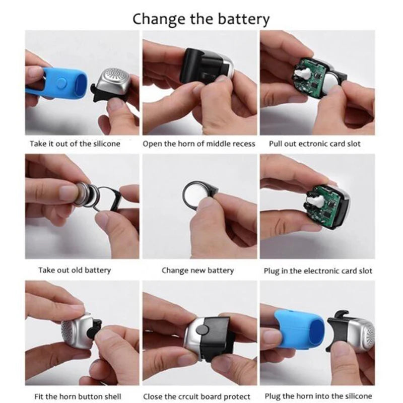 BUCKLOS Electric Bike Bell USB Rechargeable 90dB Horn MTB Electric Bike Bell Nixie