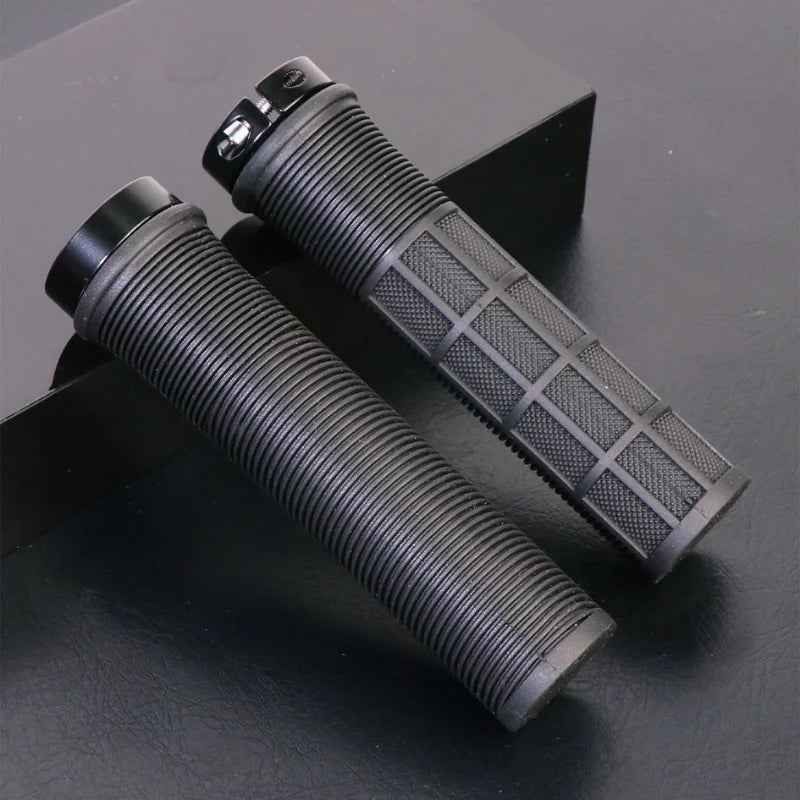MTB Handlebar Grips Aluminum Lock-On Non-Slip Bike Grips 133mm Bicycle Handlebar Grips Nixie
