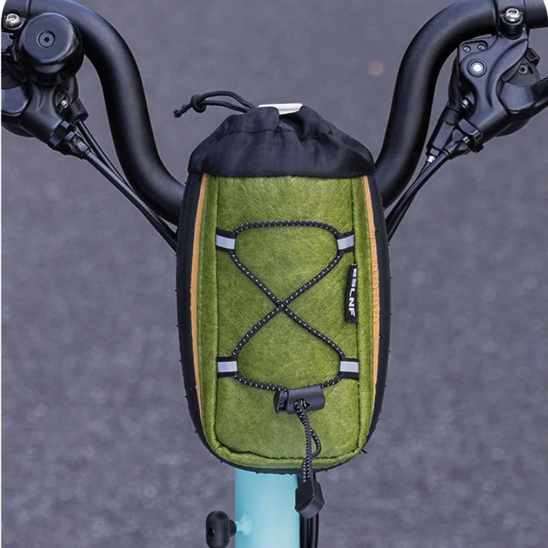 ESLNF Recycled Tire Bike Handlebar Water Bottle Bag – MTB Bike Handlebar Bag Nixie