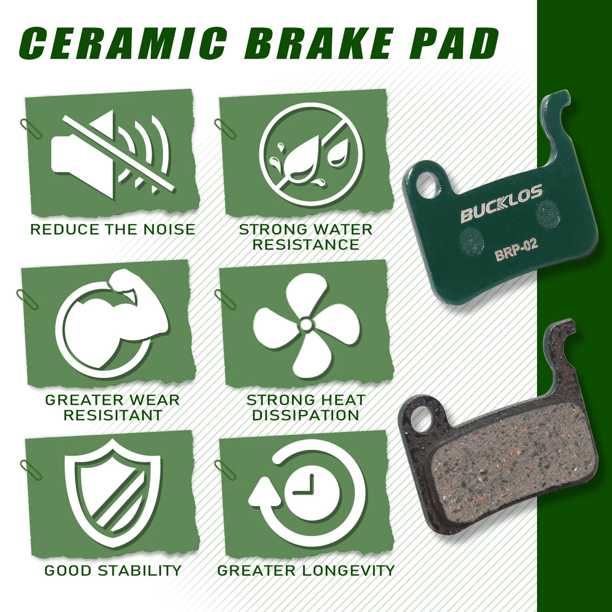 BUCKLOS Hydraulic Disc Brake Pads 25 Pairs – A01S M06 MTB