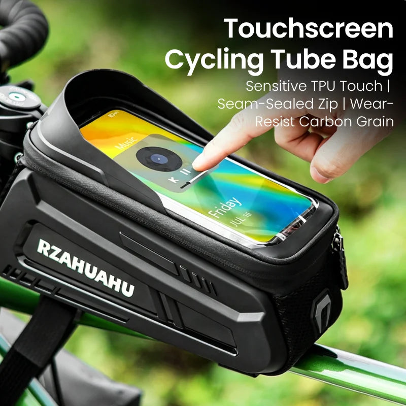 Bike Top Tube Frame Bag | Touch Screen Phone Holder – Nixie Bike Frame Bag Nixie