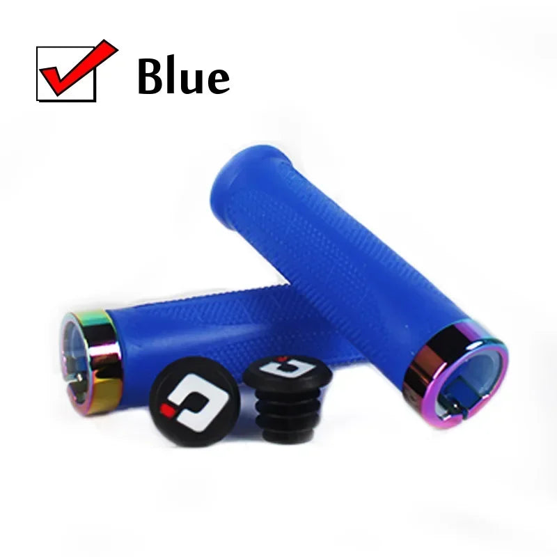 ODI Silicone Lock-On MTB Bike Grips | Anti-Skid Handlebar MTB Handlebar Grips Nixie Blue