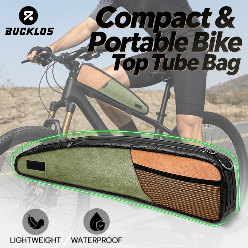BUCKLOS Waterproof Bike Top Tube Frame Bag 0.9L Cycling Bicycle Frame Bag Nixie