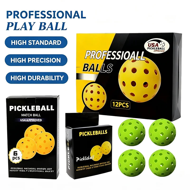 LEATOU Pickleballs 40 Holes – 4/6/12 Pack Indoor & Outdoor Pickleball Balls Nixie
