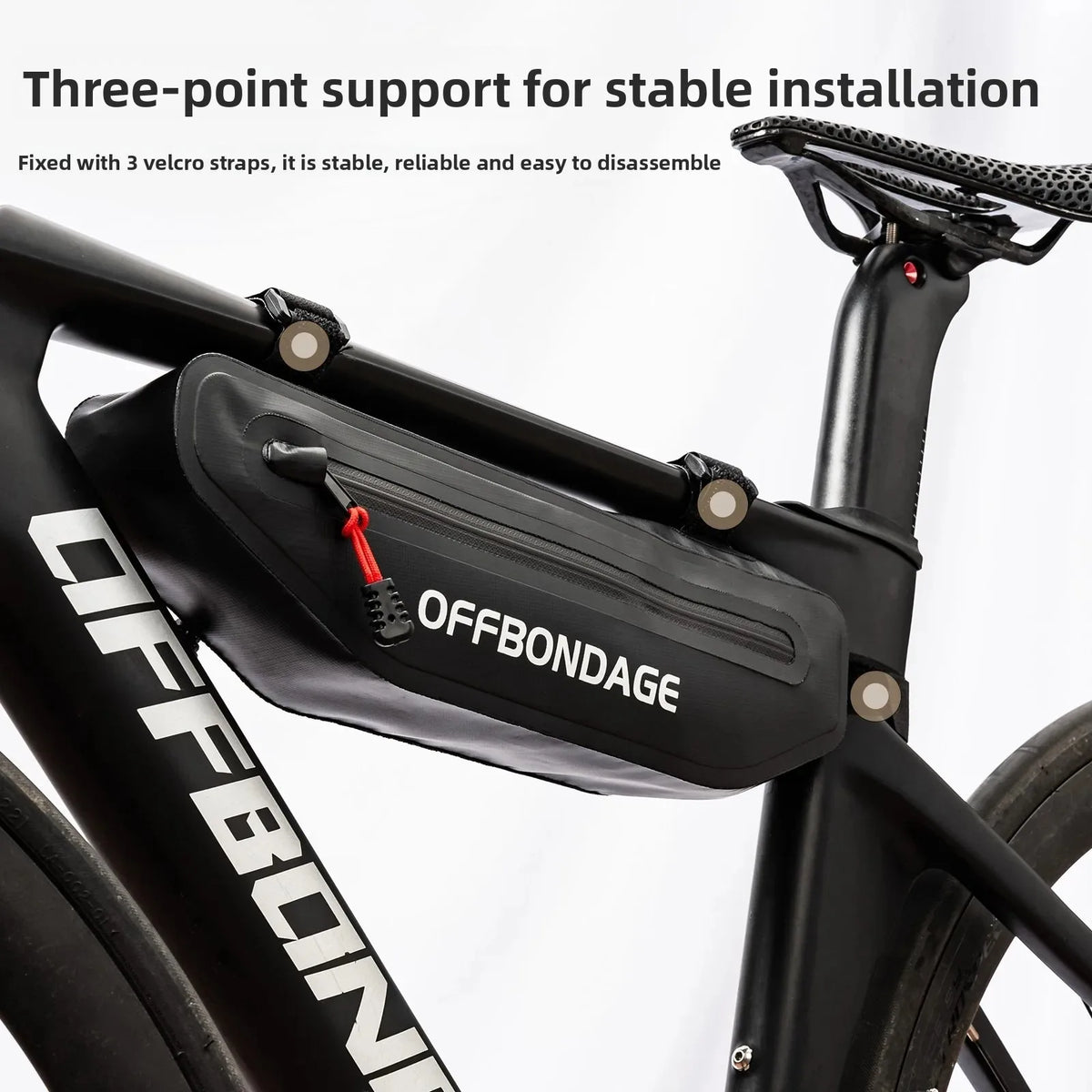 OFFBONDAGE 2L Waterproof Bike Triangle Frame Bag | MTB Top Tube Bike Frame Bag Nixie
