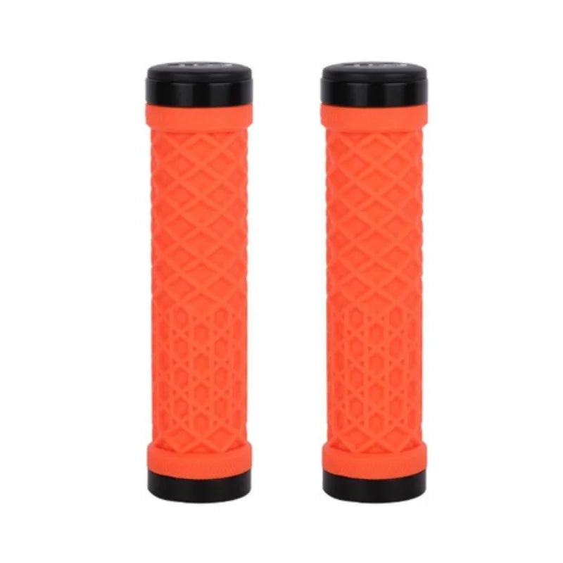 ODI Silicone MTB/BMX Handlebar Grips – Double Lock Anti-Slip Bicycle Handlebar Grips Nixie ORANGE