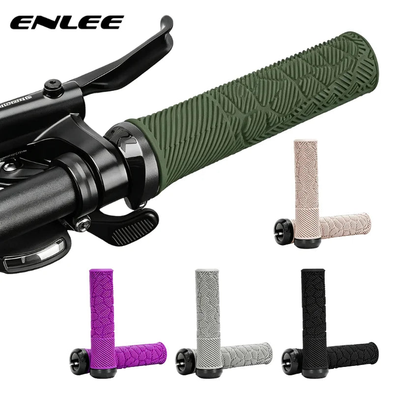 ENLEE TPE MTB Lock-On Handlebar Grips – Anti-Slip Bike Grips MTB Handlebar Grips Nixie