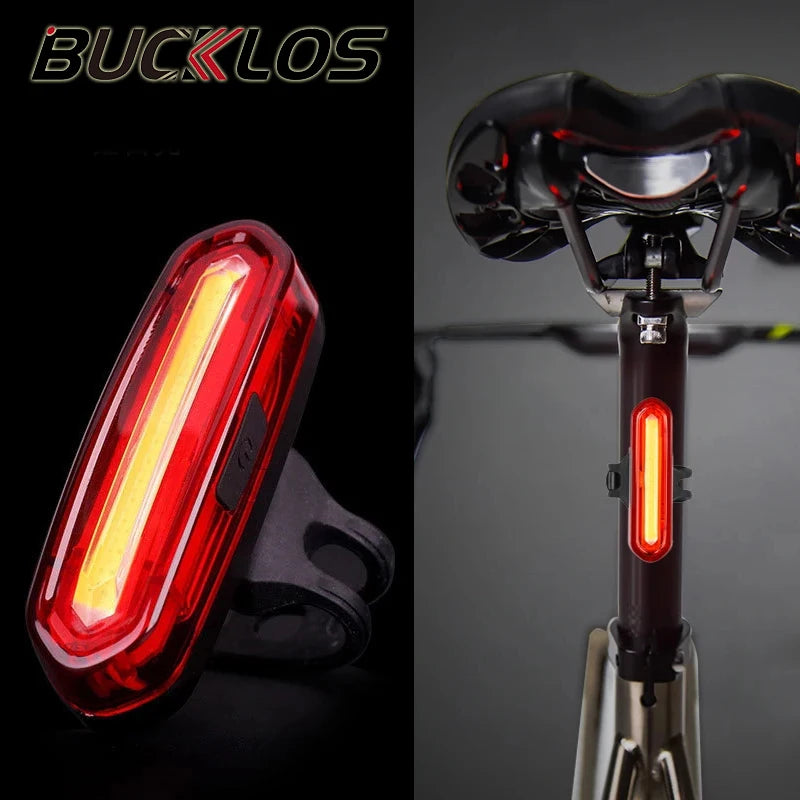 COB LED Bike Rear Tail Light – 6 Modes USB Rechargeable MTB Bicycle Tail Light Nixie