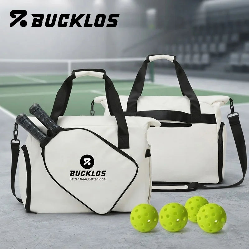 BUCKLOS Pickleball Paddle Bag – Large Waterproof Racket Sports Bag Sports Racket Bag Nixie