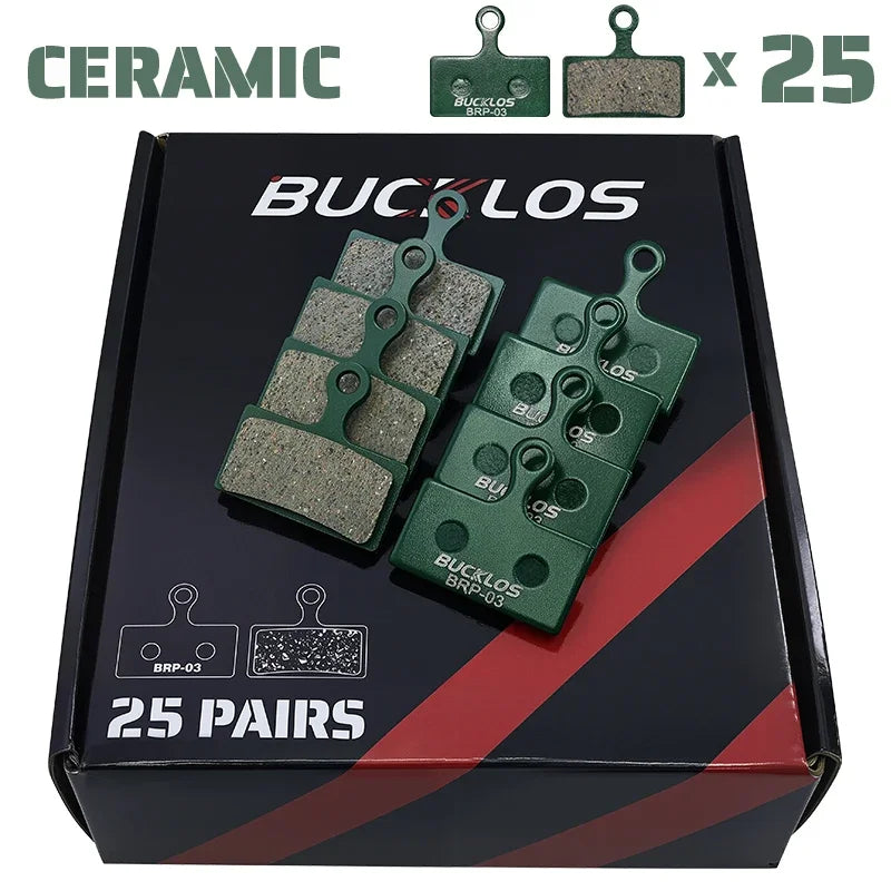 BUCKLOS Ceramic Disc Brake Pads – MTB & Road Hydraulic Brakes Disc Brake Pads Nixie 25PC BRAKE PAD