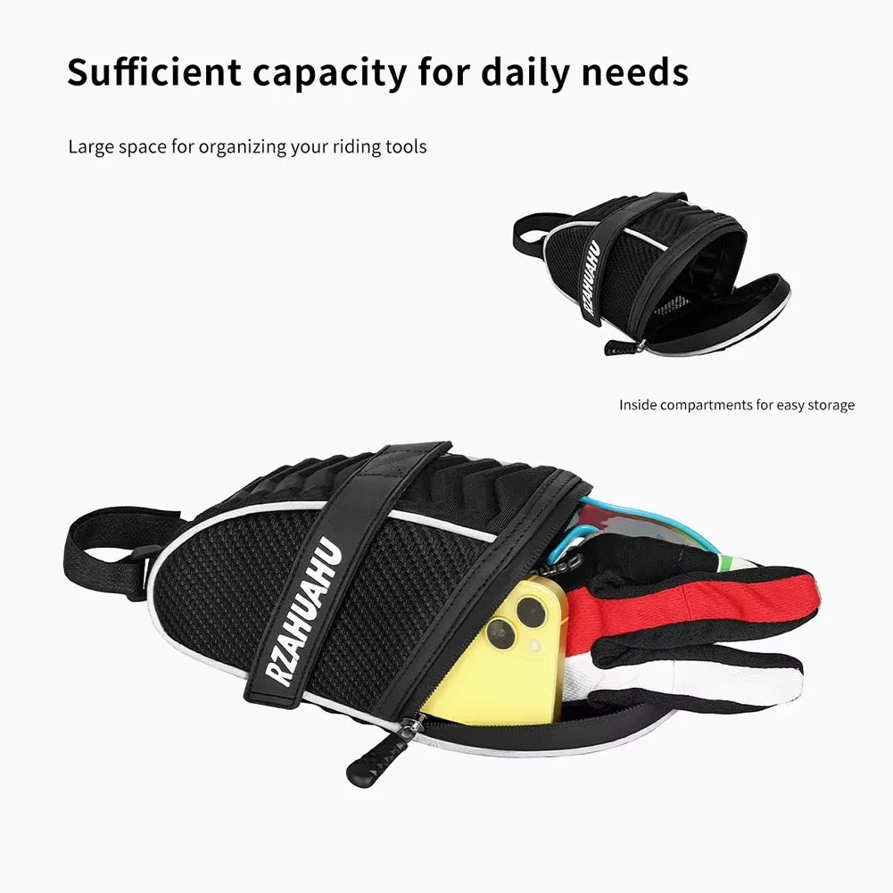 MTB Road Bike Saddle Bag – 1L Waterproof Rear Tail Pack Bike Saddle Bag Nixie