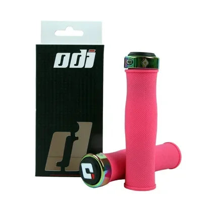 ODI Silicone Lock-On MTB Handlebar Grips – Anti-Slip Bike MTB Handlebar Grips Nixie Pink