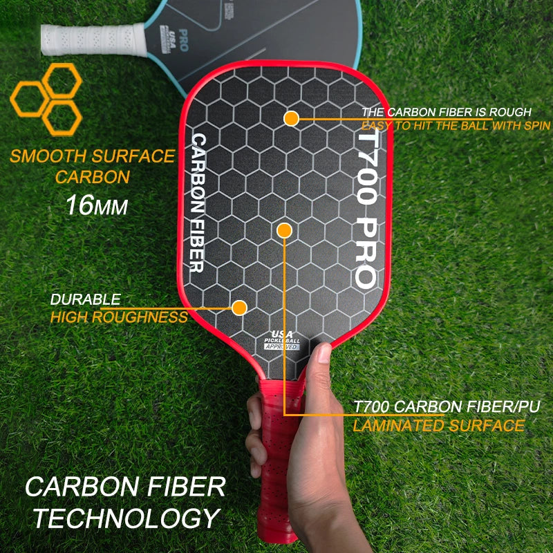 LEATOU T700 Carbon Fiber Pickleball Paddle – Lightweight Pickleball Paddle Nixie
