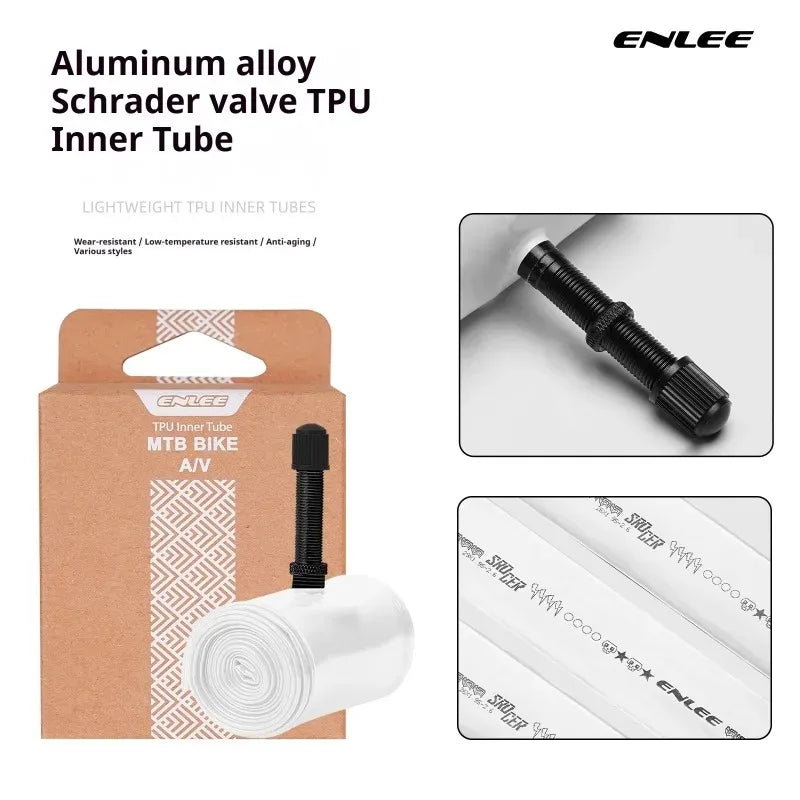 ENLEE TPU MTB Inner Tube 26/27.5/29" Schrader Valve Ultralight Bike Inner Tube Nixie