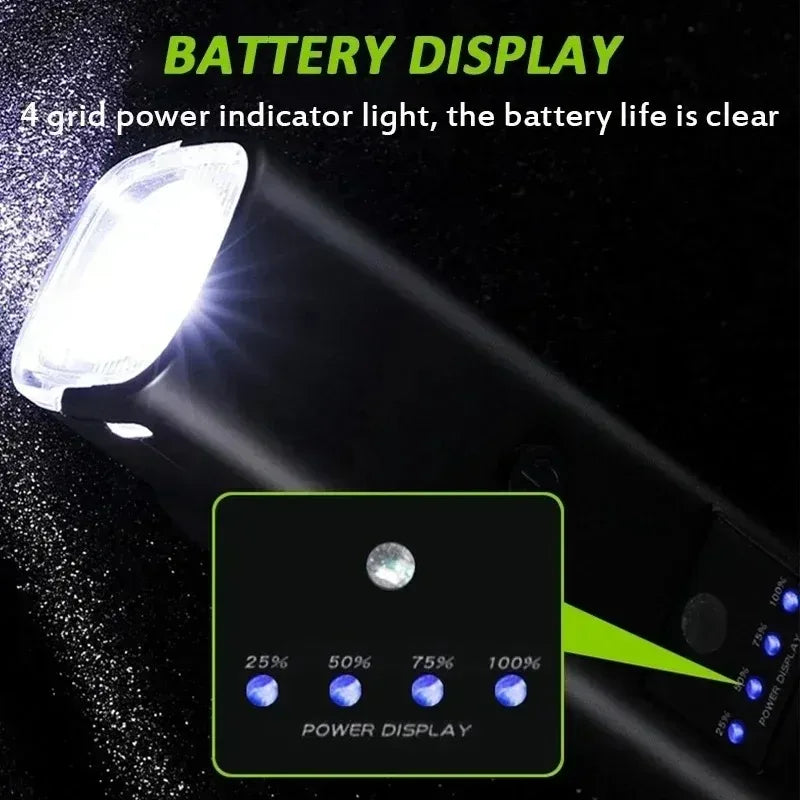 2-in-1 Bike Headlight & 120dB Horn USB Rechargeable Front Light Bike Headlight Horn Nixie