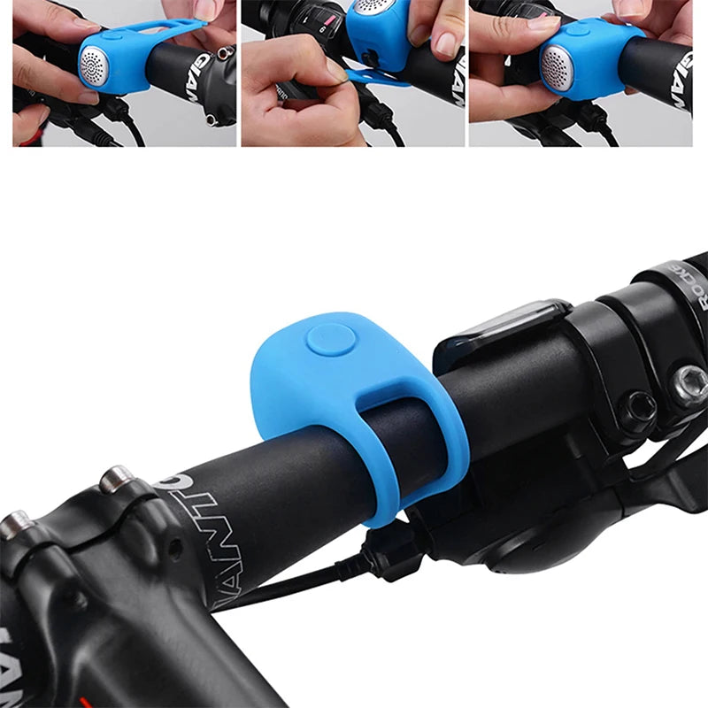BUCKLOS Electric Bike Bell USB Rechargeable 90dB Horn MTB Electric Bike Bell Nixie