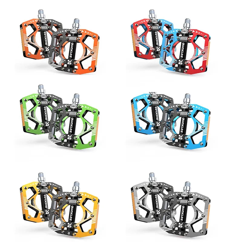 BUCKLOS Ultralight Alloy MTB Flat Pedals – Non-Slip Sealed Bearing MTB Flat Pedals Nixie