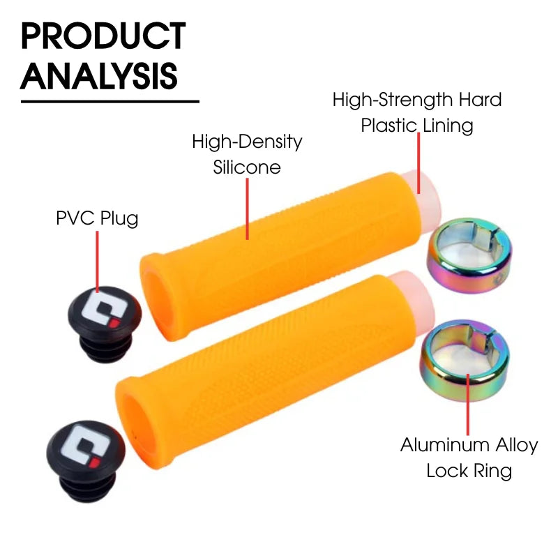 ODI Silicone Lock-On MTB Bike Grips | Anti-Skid Handlebar MTB Handlebar Grips Nixie