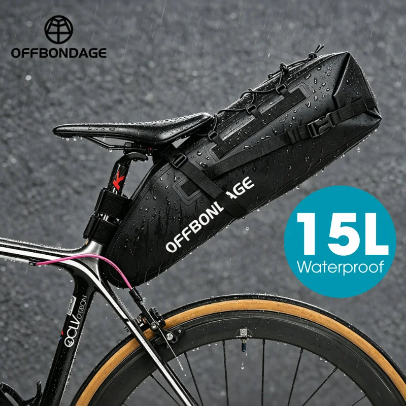 OFFBONDAGE 15L Waterproof Bike Saddle Bag – MTB & Road Bicycle Saddle Bag Nixie