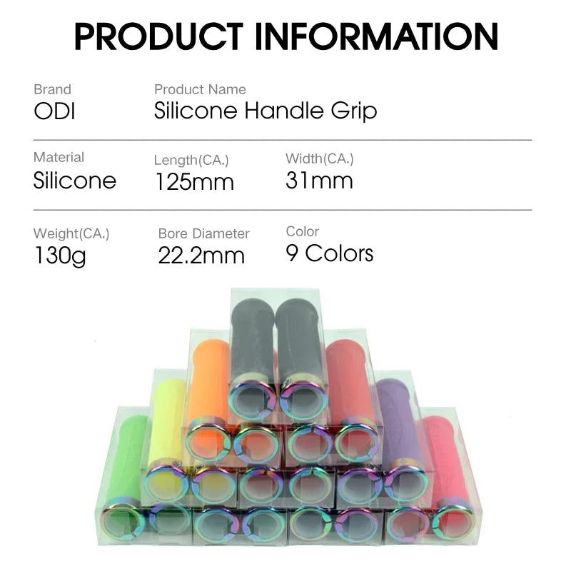 ODI Silicone MTB Bike Handlebar Grips Lock-On Anti-Slip Bike Handlebar Grips Nixie
