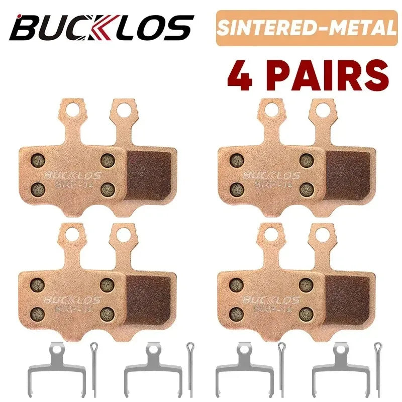 BUCKLOS Sintered Metal Disc Brake Pads for SRAM Avid MTB Gravel Disc Brake Pads Nixie SINTERED-METAL-4PC