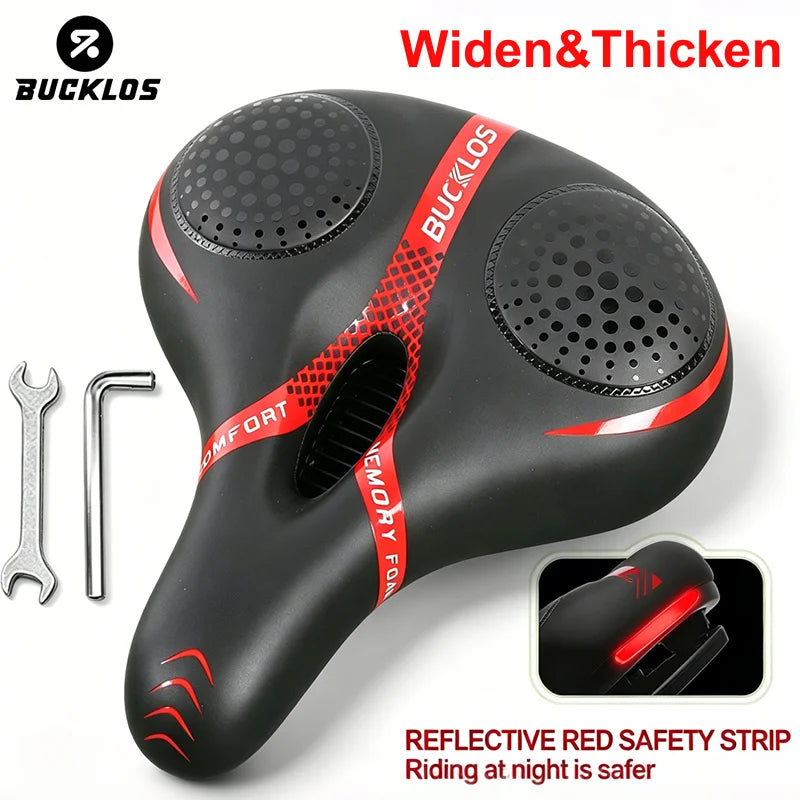 BUCKLOS Wide Ergonomic Bike Saddle – MTB Seat Cushion Bicycle Saddle Nixie