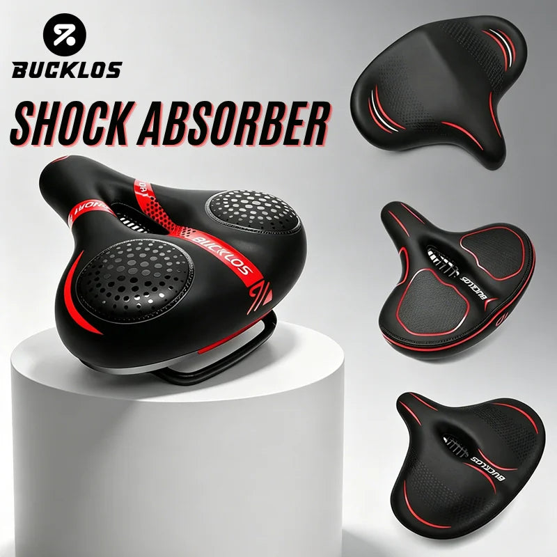 BUCKLOS Wide Ergonomic Bike Saddle for MTB, E-Bike & Touring Bicycle Saddle Nixie
