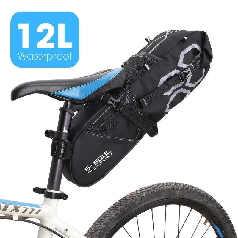 B-SOUL 12L Waterproof Bike Saddle Bag – MTB & Road Cycling Cycling Saddle Bag Nixie