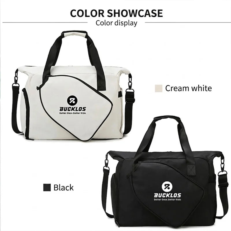BUCKLOS Pickleball Paddle Bag – Large Sports Shoulder Bag Sports Racket Bag Nixie