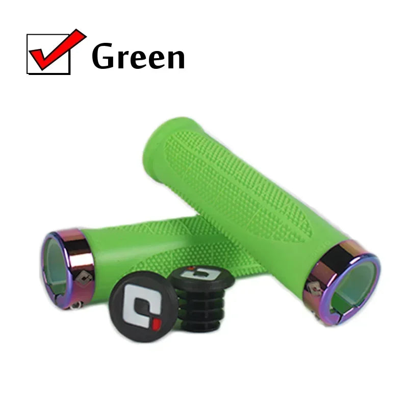 ODI Silicone Lock-On MTB Bike Grips | Anti-Skid Handlebar MTB Handlebar Grips Nixie Green