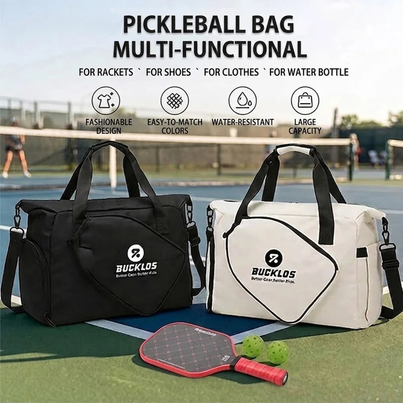 BUCKLOS Pickleball Paddle Bag – Large Sports Shoulder Bag Sports Racket Bag Nixie