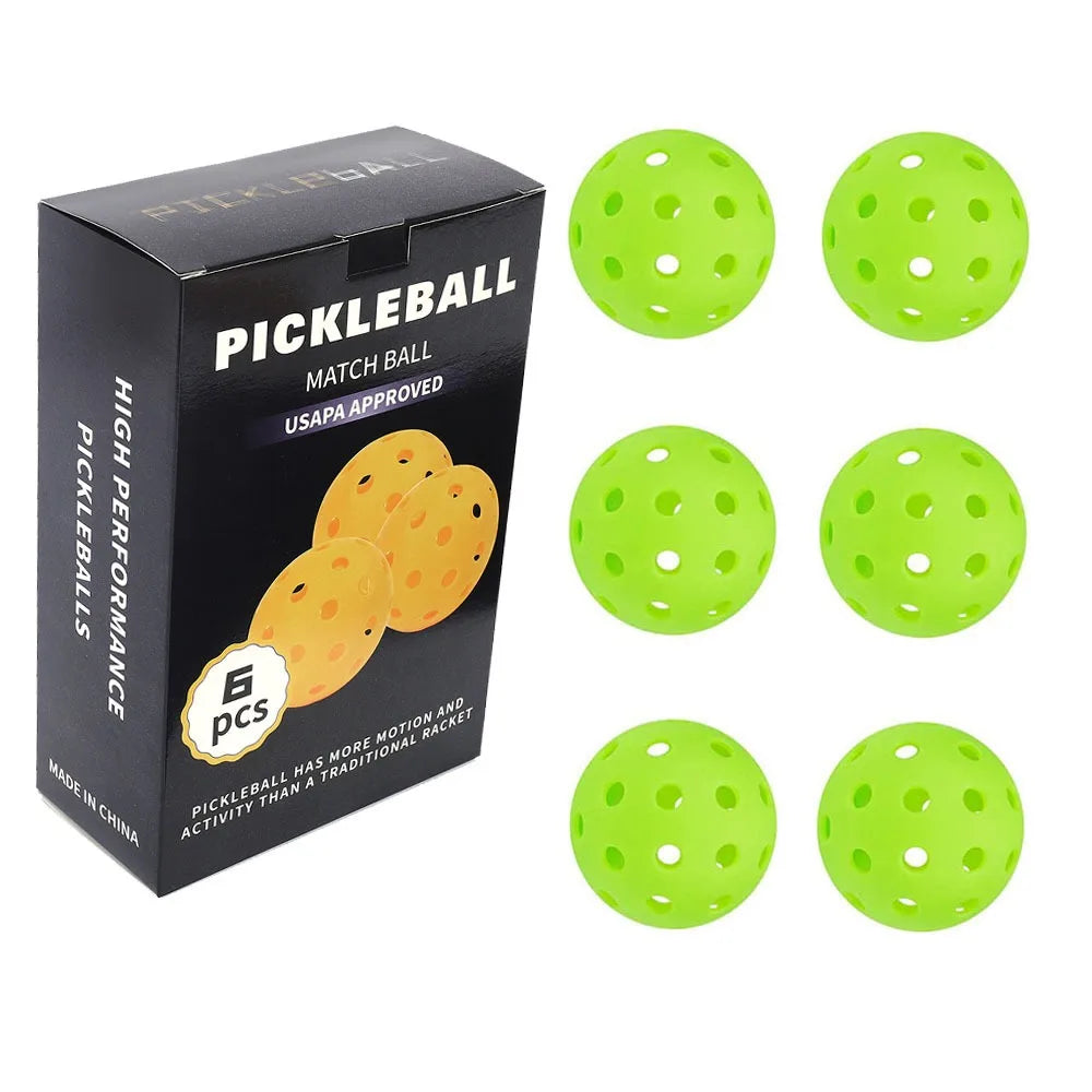 LEATOU Pickleballs 40 Holes – 4/6/12 Pack Indoor & Outdoor Pickleball Balls Nixie 6 PC