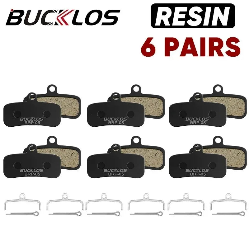 BUCKLOS Resin MTB Bike Brake Pads D02S N03A – Shimano Compatible Disc Brake Pads Nixie Resin 6Pair