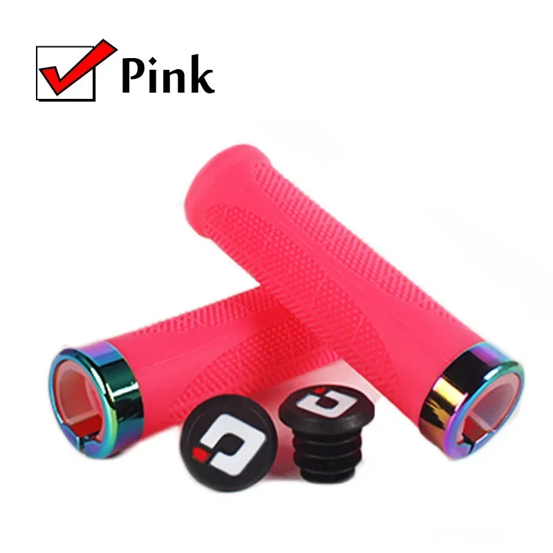 ODI Silicone MTB Bike Handlebar Grips Lock-On Anti-Slip Bike Handlebar Grips Nixie Pink