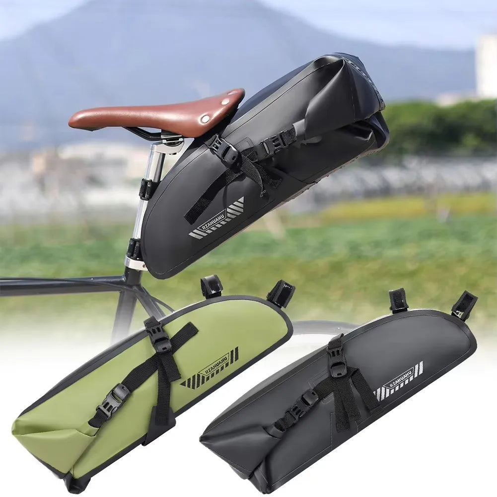 10L Waterproof Bike Seat Bag – Large Saddle Storage Pouch Cycling Saddle Bag Nixie