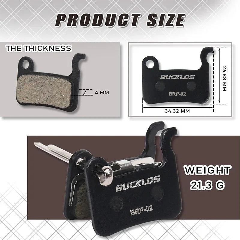 BUCKLOS 25 Pair MTB Disc Brake Pads Resin Metal Ceramic A01S M06 MTB Disc Brake Pads Nixie