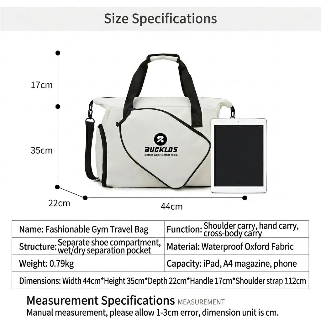 BUCKLOS Pickleball Paddle Bag – Large Waterproof Racket Sports Bag Sports Racket Bag Nixie