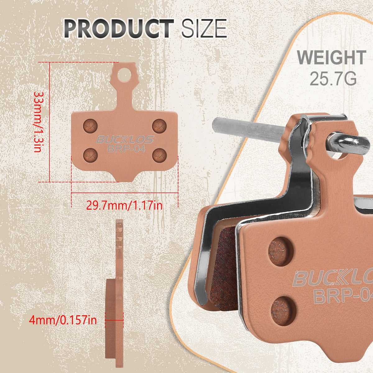 BUCKLOS Sintered Metal Disc Brake Pads for SRAM Avid MTB Gravel Disc Brake Pads Nixie