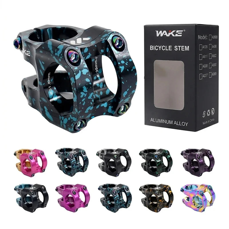 WAKE CNC Aluminum MTB Short Handlebar Stem – Ultralight 35mm