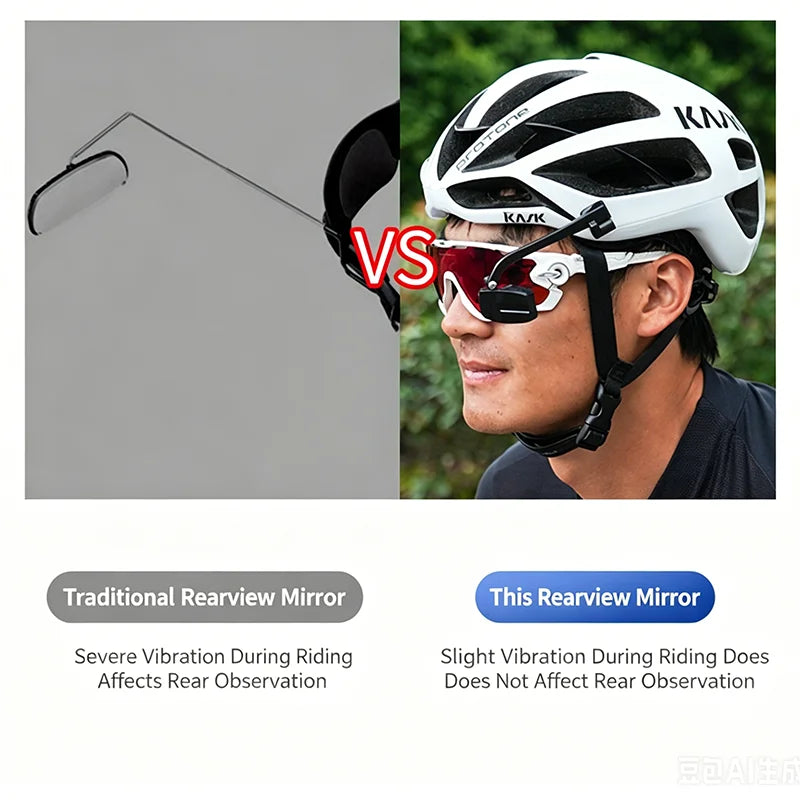 360° Adjustable Rear View Mirror Cycling Glasses & Helmet Mount Cycling Mirror Accessory Nixie