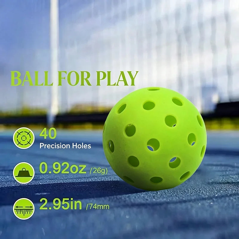 LEATOU Pickleballs 40 Holes – 4/6/12 Pack Indoor & Outdoor Pickleball Balls Nixie
