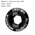 MEROCA Aluminum Alloy Bike Crank Cap Screw M15 M18 M20 MTB BMX Bike Crank Screw Nixie Black-M19