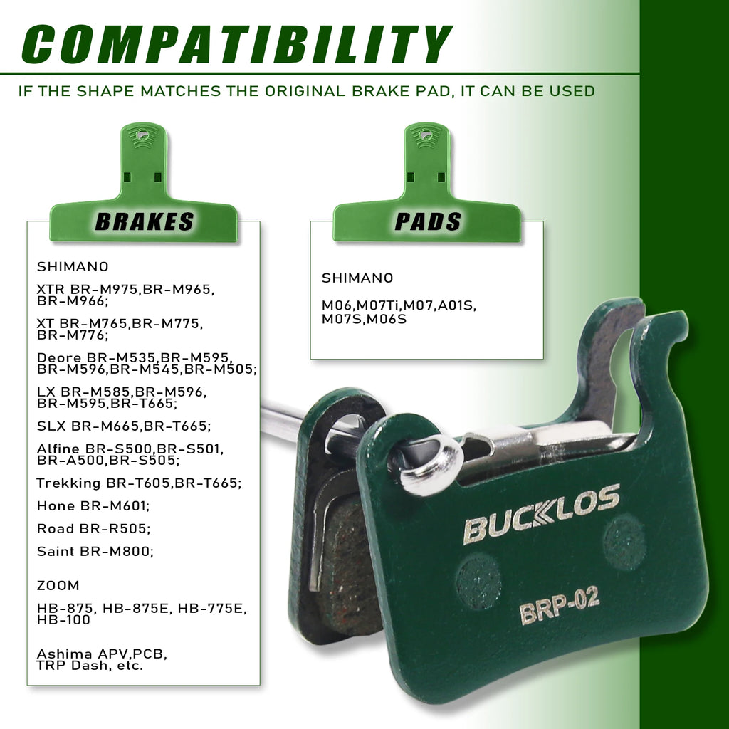 BUCKLOS Hydraulic Disc Brake Pads 25 Pairs – A01S M06 MTB