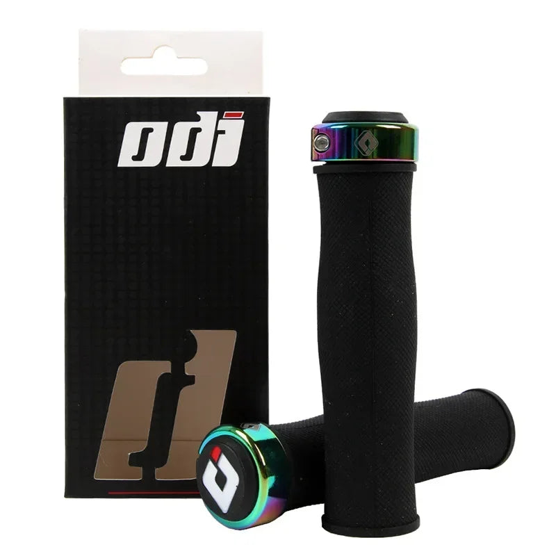 ODI Silicone Lock-On MTB Handlebar Grips – Anti-Slip Bike MTB Handlebar Grips Nixie Black