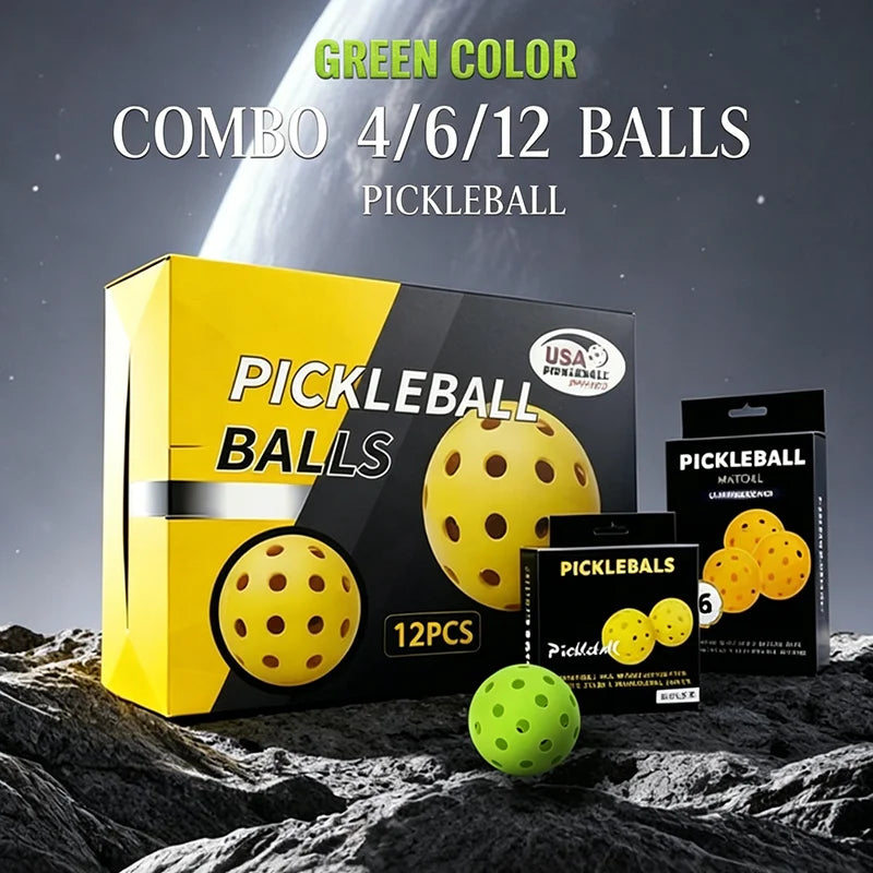 LEATOU Pickleballs 40 Holes – 4/6/12 Pack Indoor & Outdoor Pickleball Balls Nixie
